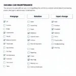 Car Service Checklist