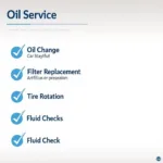 Car service checklist with maintenance tasks