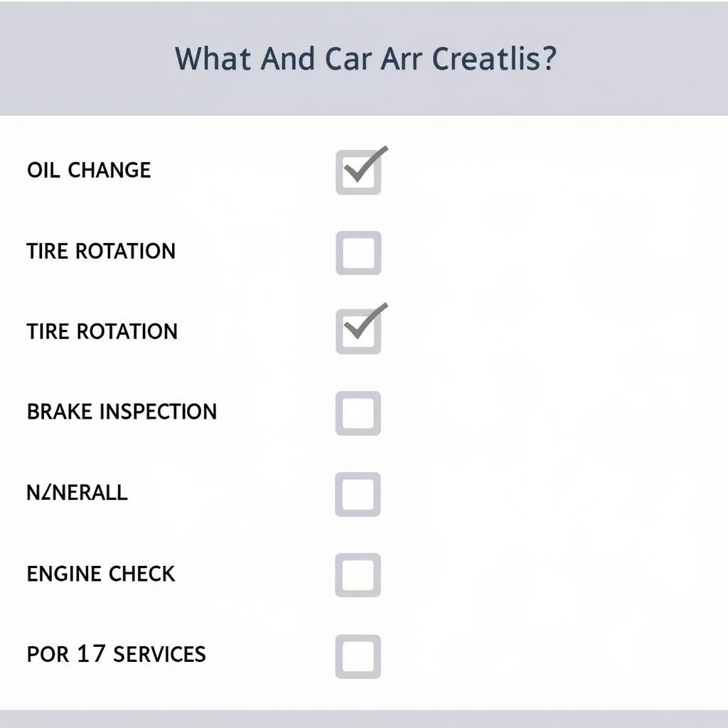 Car Service Checklist