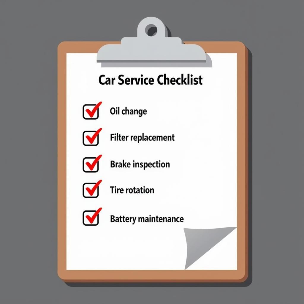 Car Service Checklist