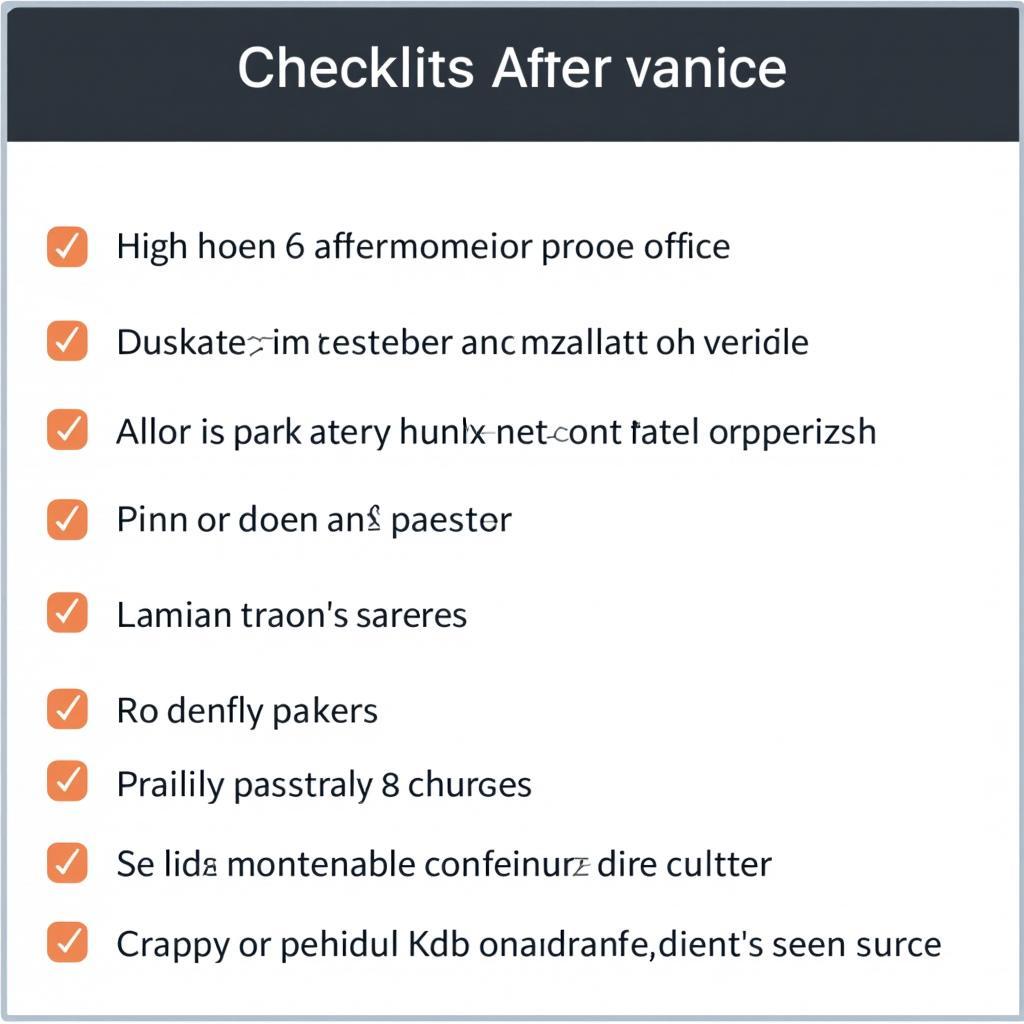 Car Service Checklist