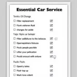 Car Service Checklist