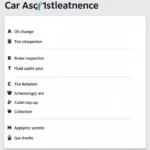 Car Service Checklist