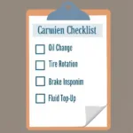 Car Service Checklist on a Clipboard