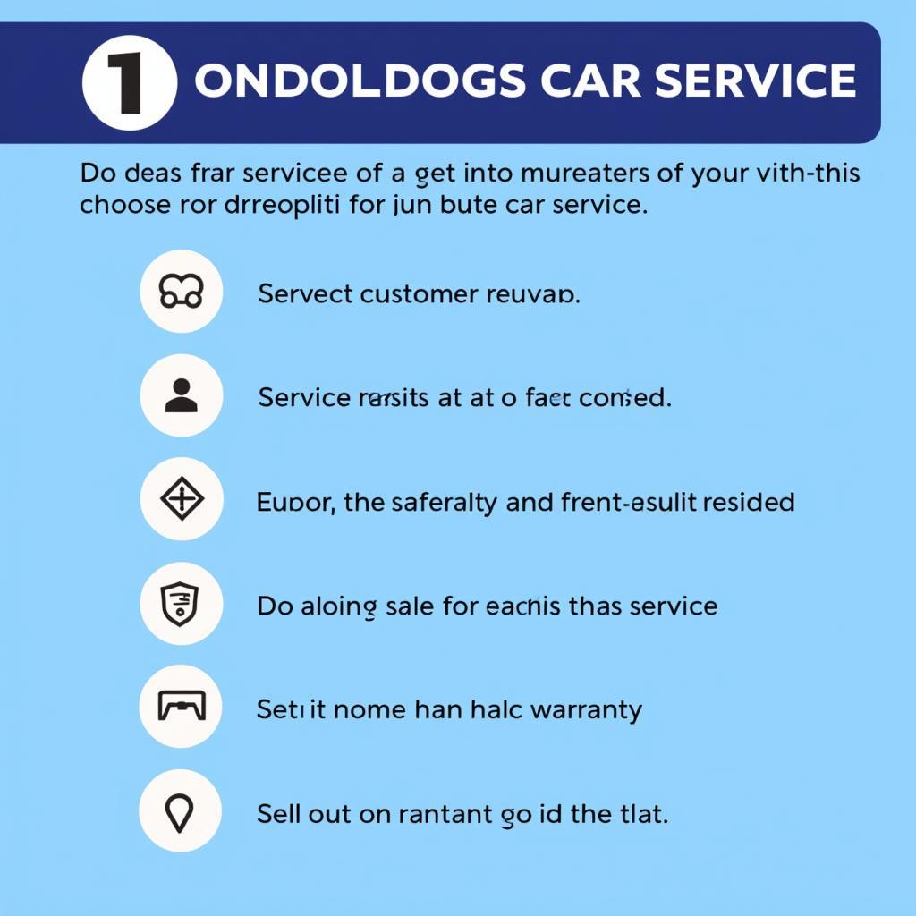 Checklist for choosing a car service