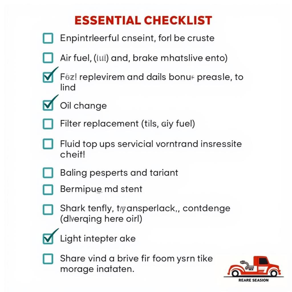 Car Service Checklist