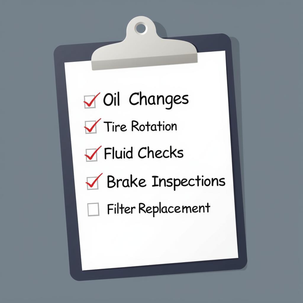 Checklist for Car Service and Maintenance