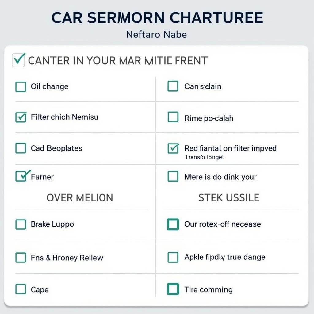 Car Service Checklist