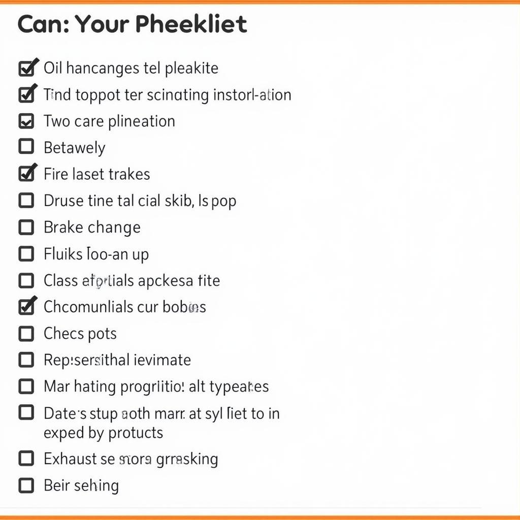 Comprehensive Car Service Checklist