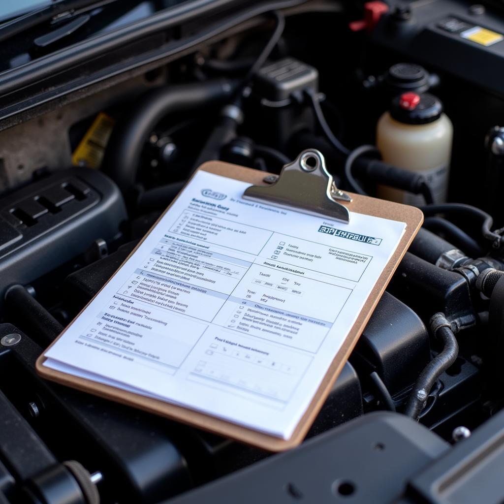 Car Service Checklist and Tools