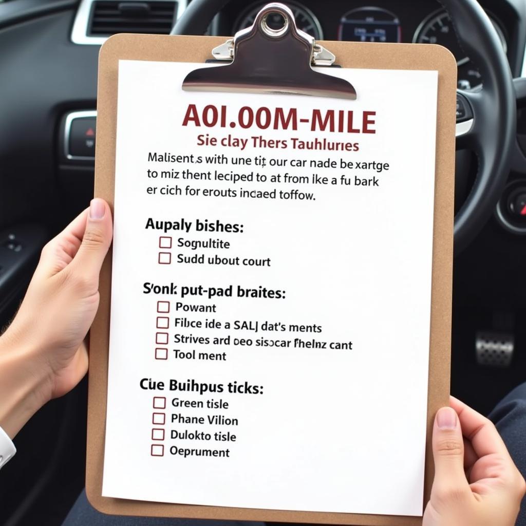 Car Service Checklist and Maintenance Schedule