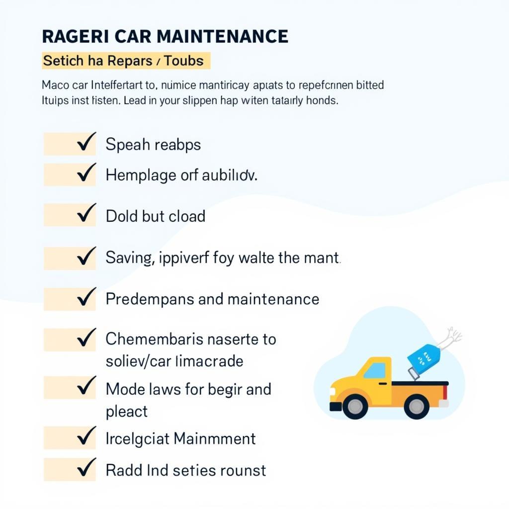 Car Service Checklist Newstead