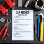 Car Service Checklist and Tools