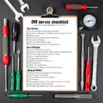 Car Service Checklist and Tools