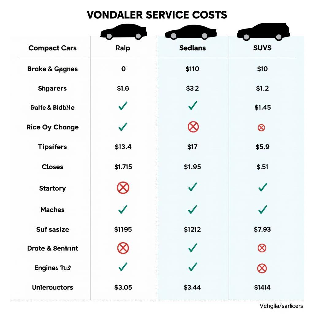 Comparing Car Service Costs