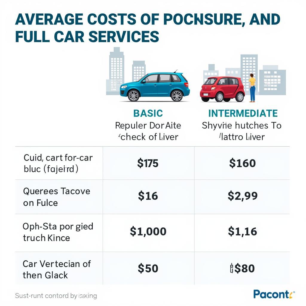 Car Service Cost Comparison Chart