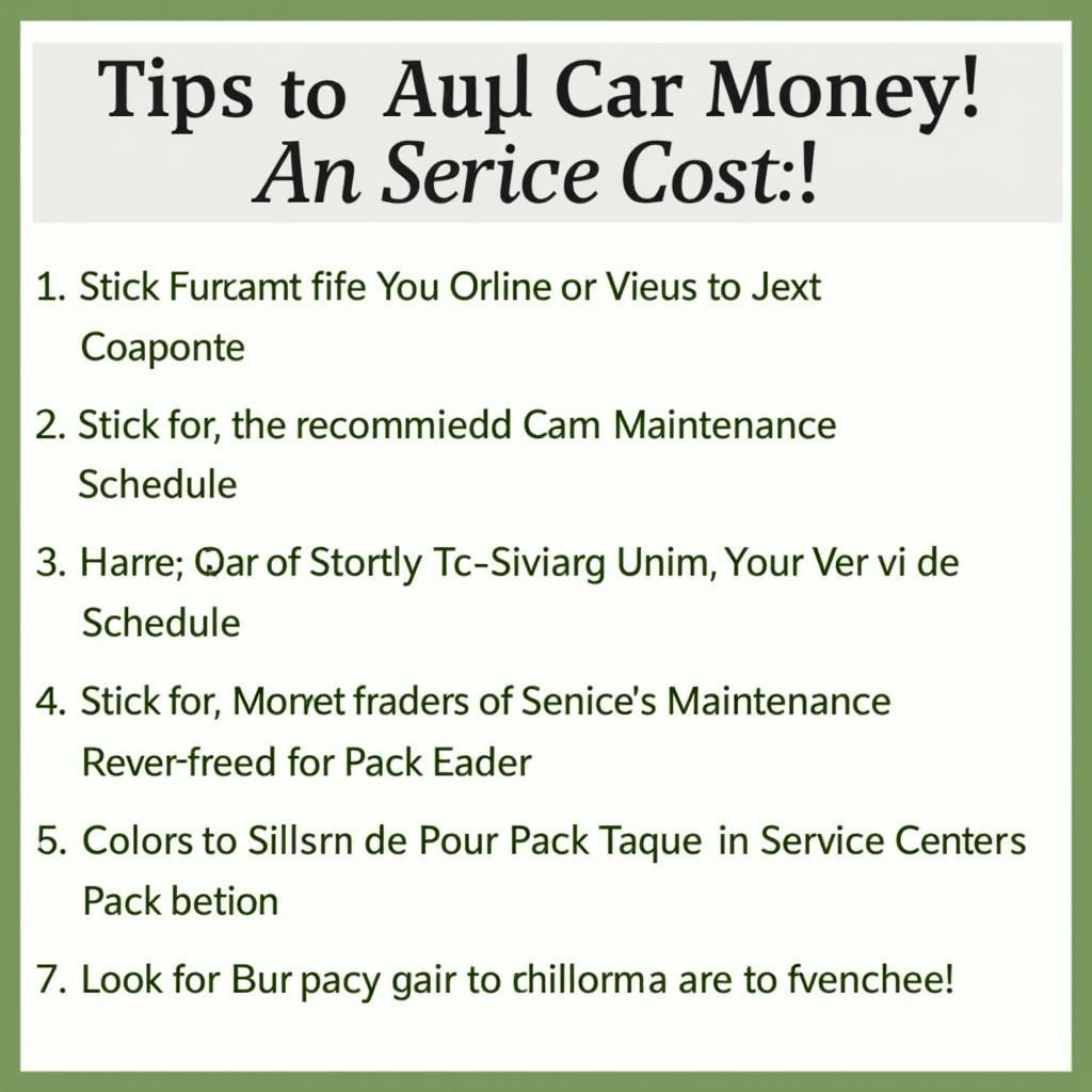 Tips for Saving Money on Car Service