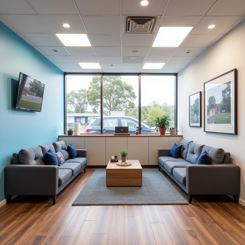 Comfortable waiting area in a Bankstown car service center