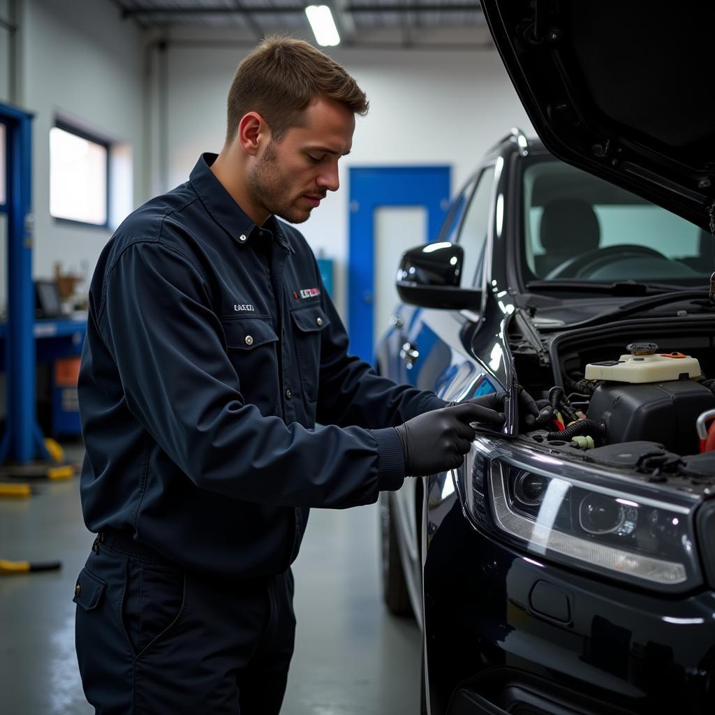 Experienced Mechanic Working on a Car in Derby