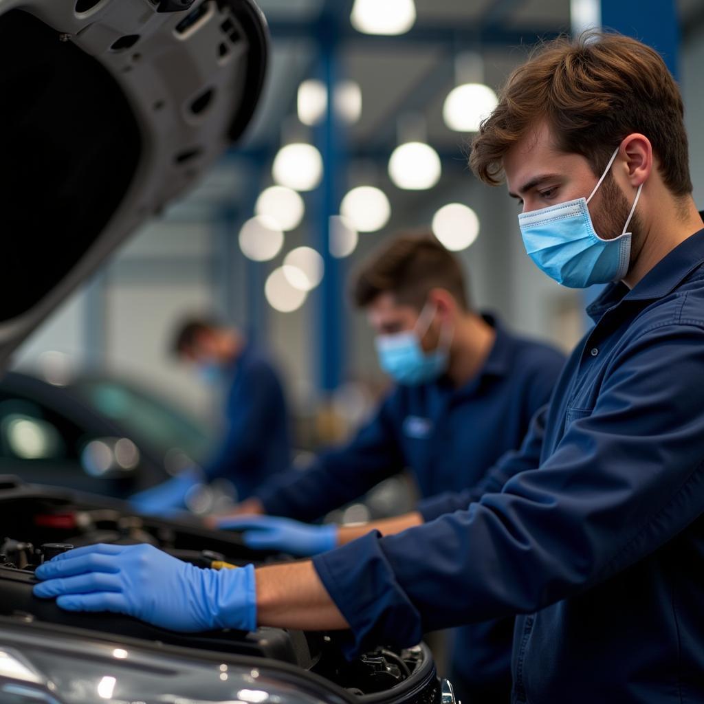 Car service center during pandemic