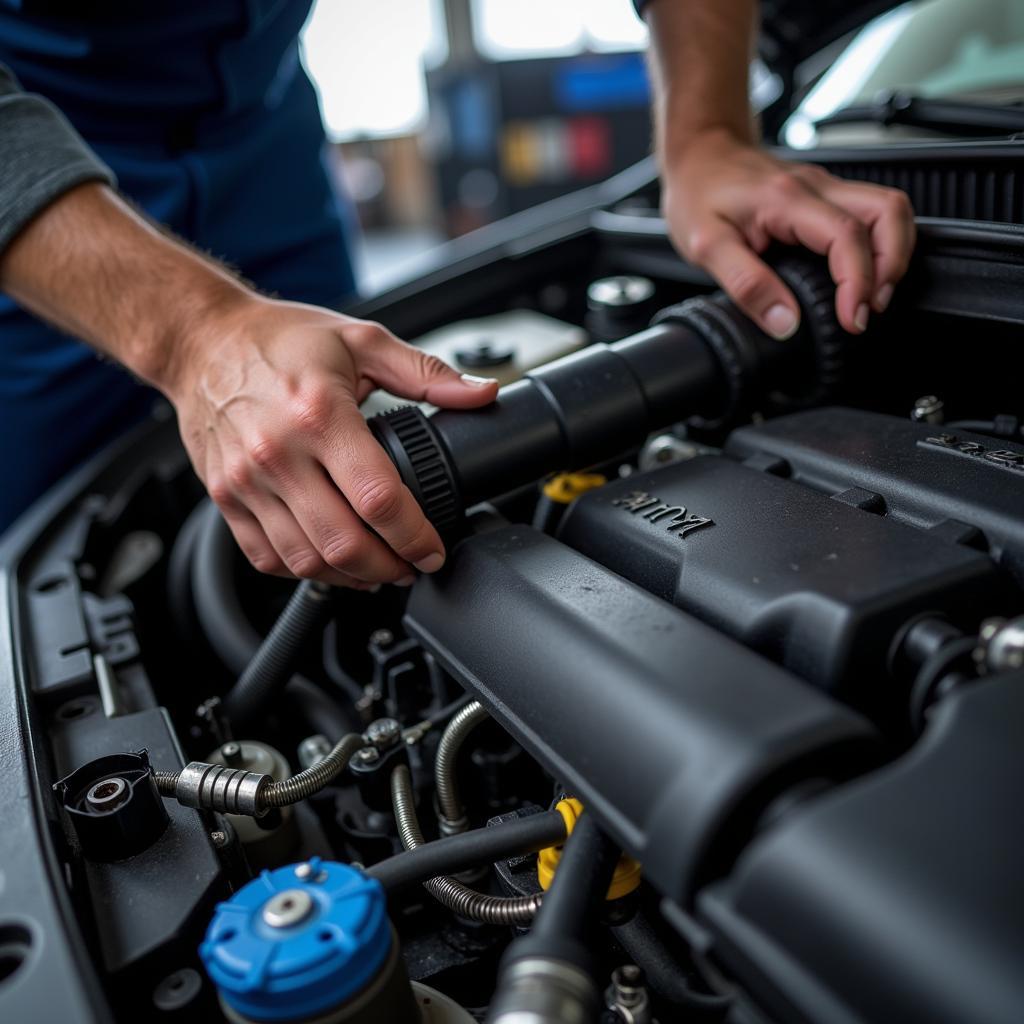 Car Service Engine Inspection