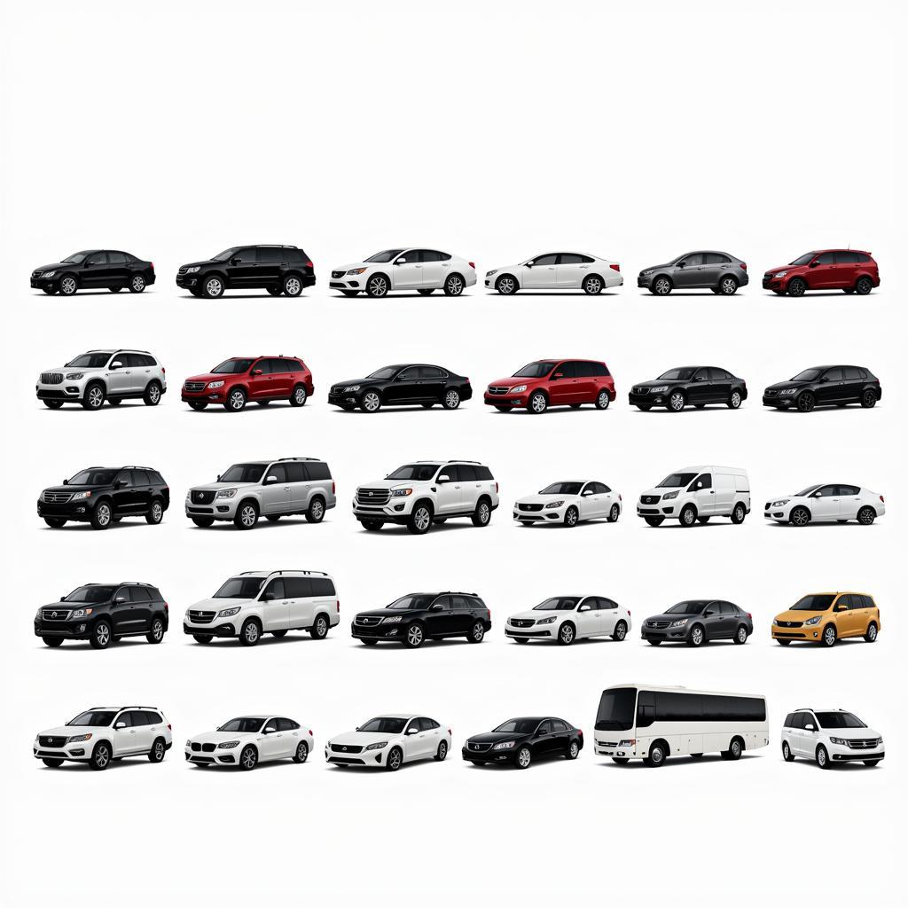  Diverse Fleet of Car Service Vehicles