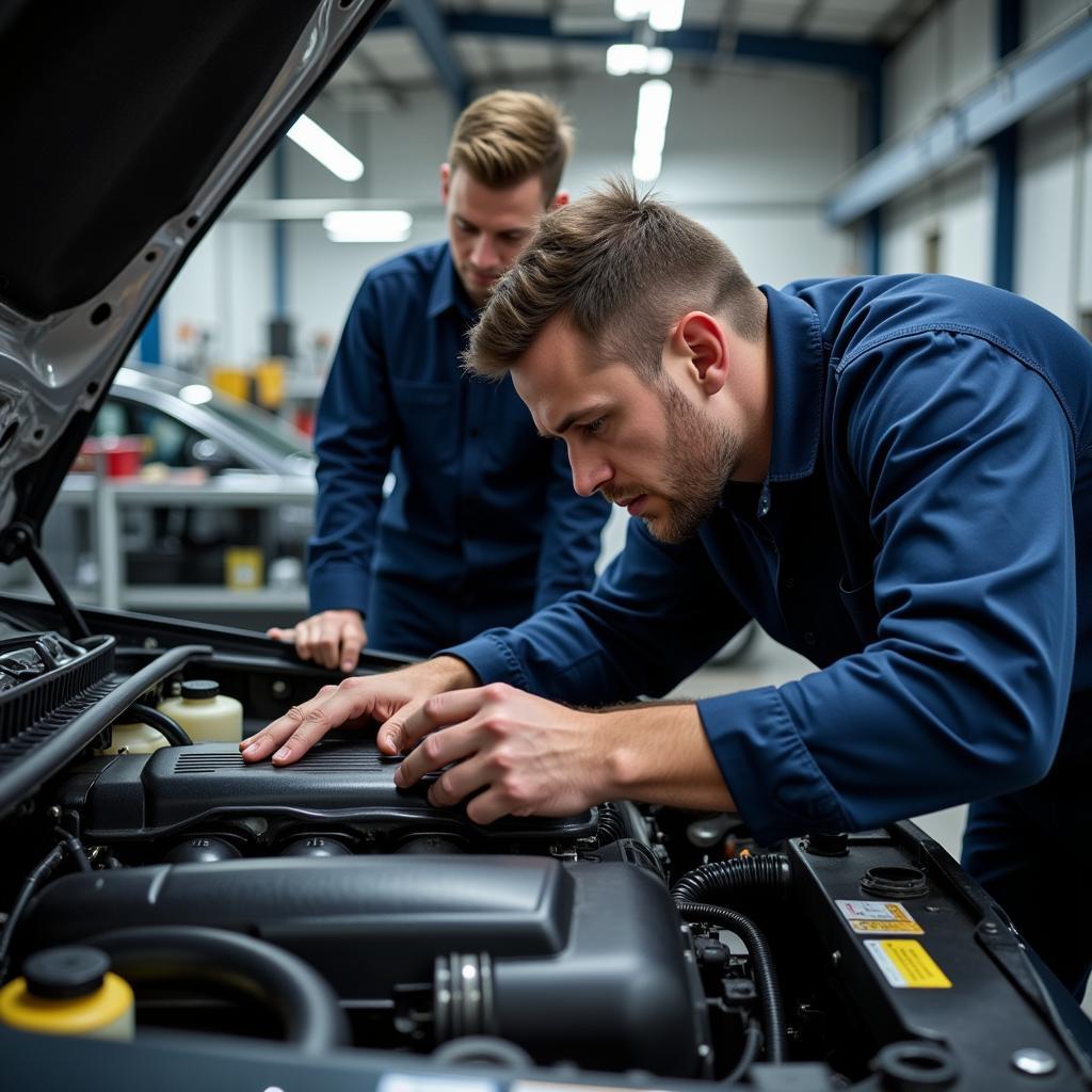 Car Service in Progress