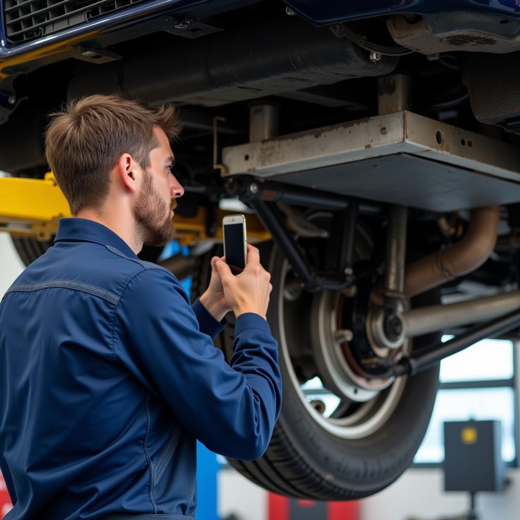 Car Undergoing a Major Service