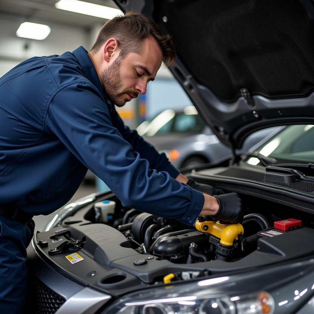 Car Service in Progress