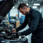 Car Being Serviced