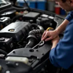 Mechanic Performing Car Service