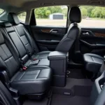 Luxury car interior with amenities for comfortable ride