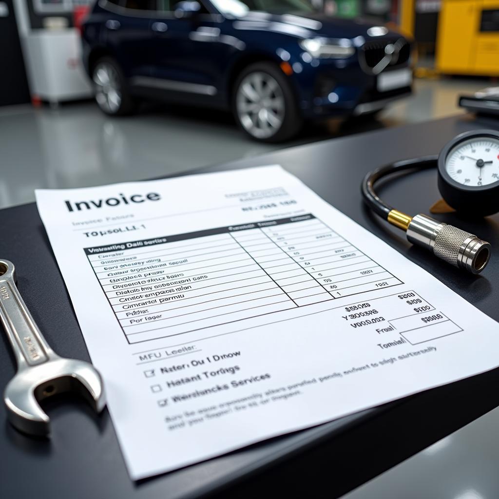 Car Service Invoice Essex