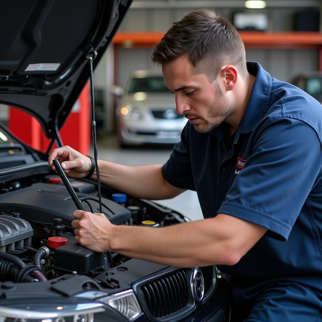 Routine car maintenance in Keswick