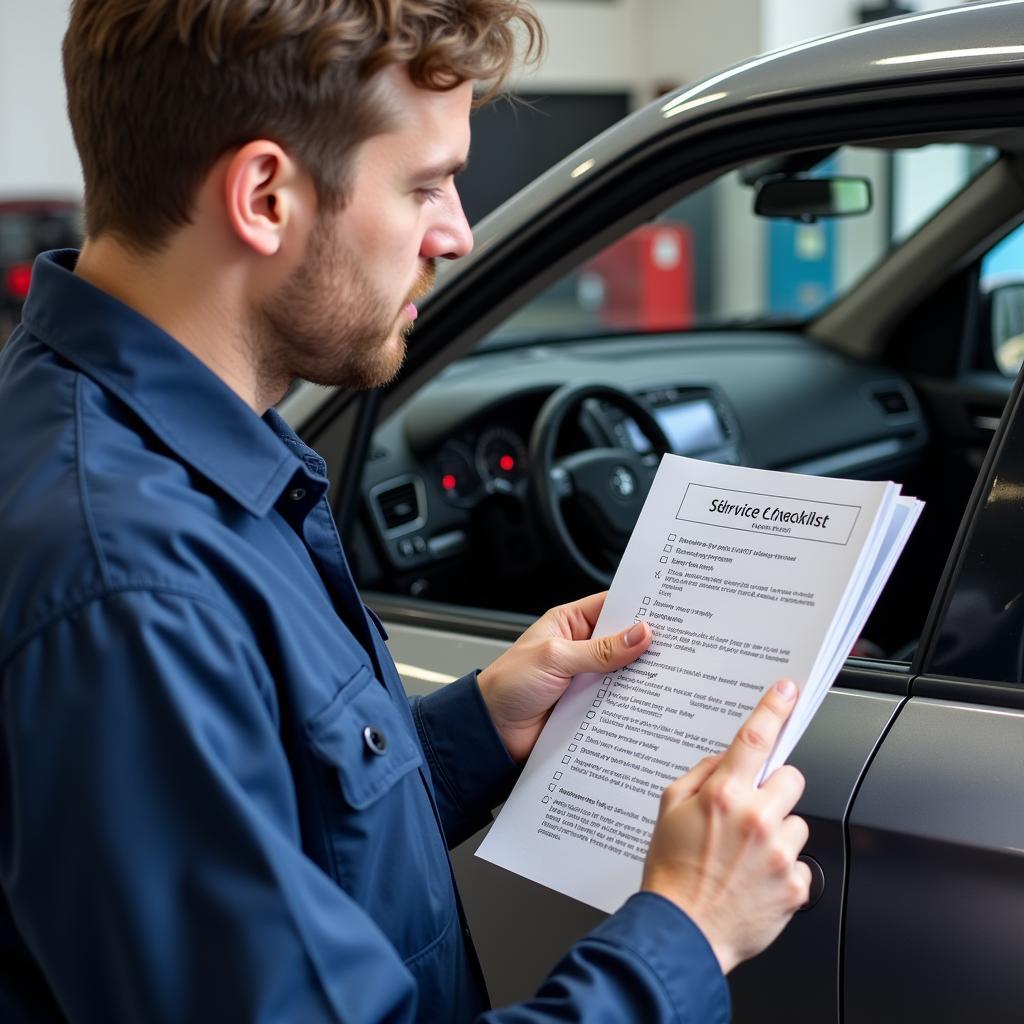 Car service MOT checklist