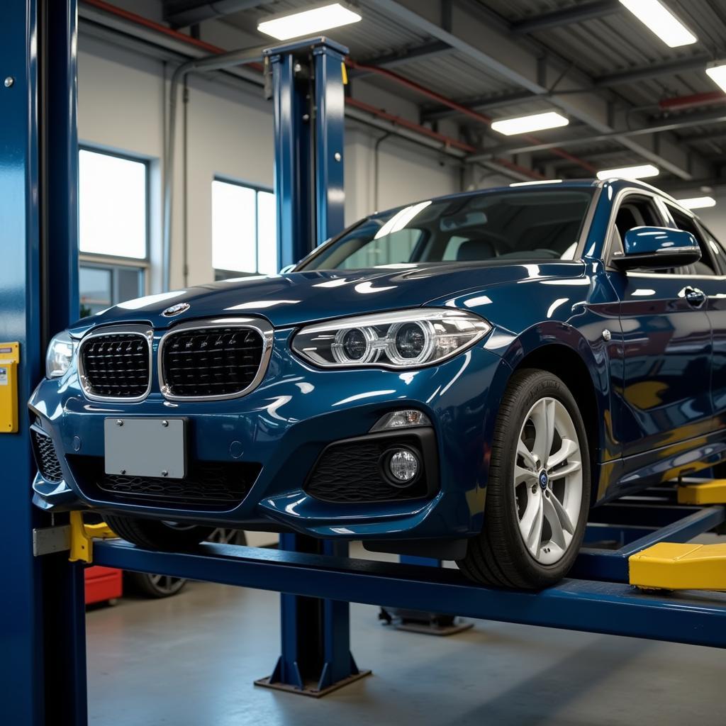 Car undergoing routine maintenance in Philadelphia