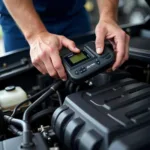 Mechanic inspecting a car in Nerang