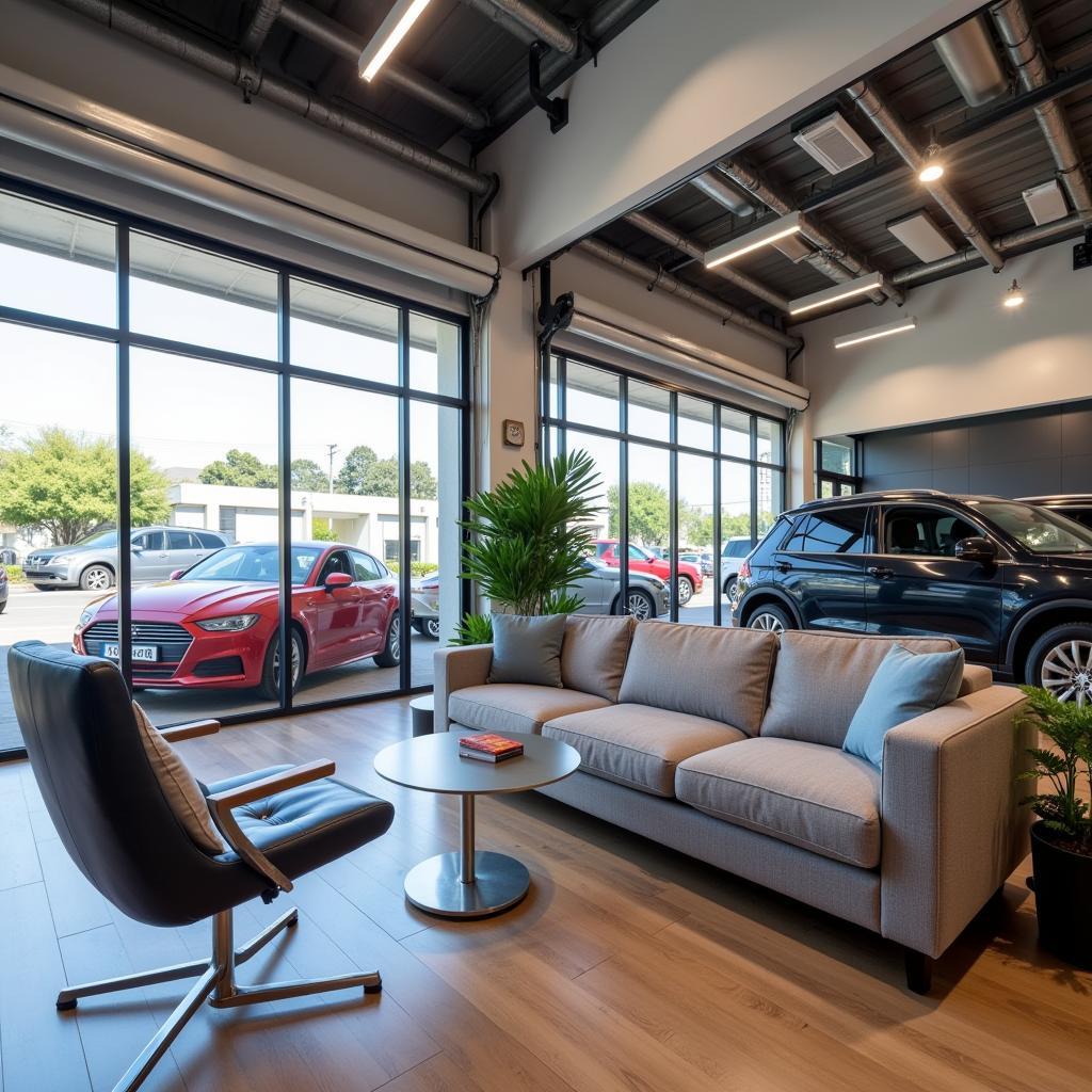 Comfortable waiting area in a Nerang car service center