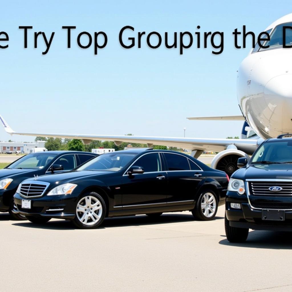 Different car service options for travel to Newark Airport: Sedan, SUV, and Limousine.