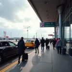 Car service, taxi, and public transportation options at Hamburg Airport