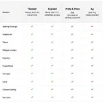 Car Service Plan Comparison Table