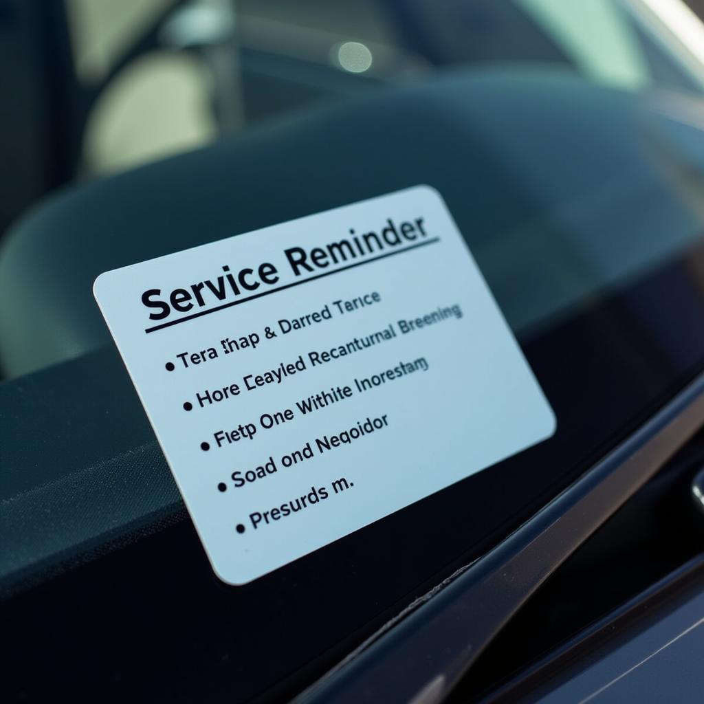 Car Service Reminder Sticker