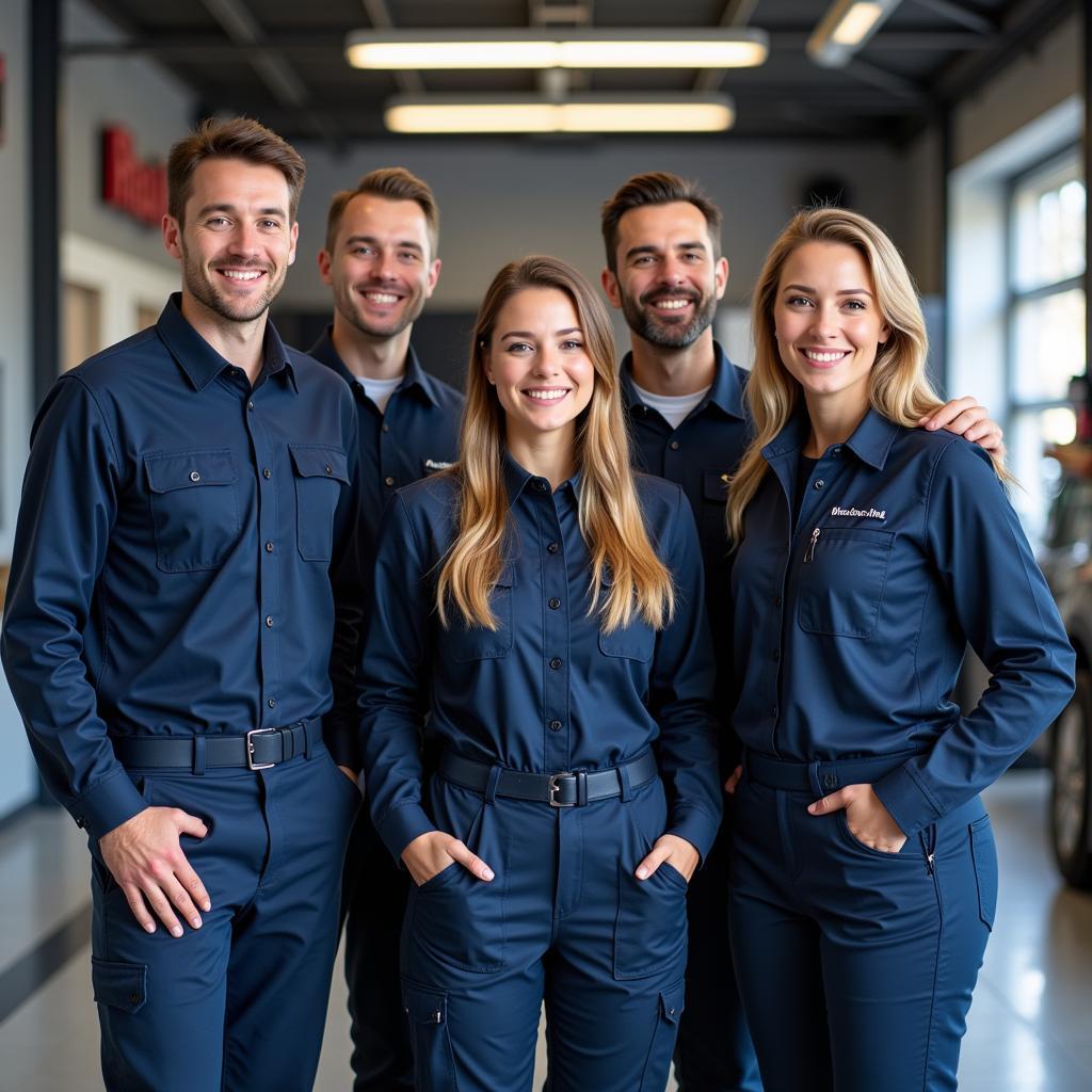 Professional Car Service Team