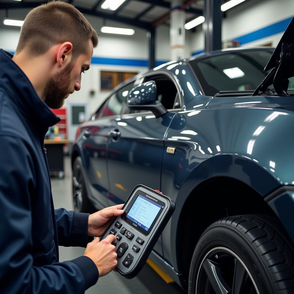 Experienced Car Service Technician Working on a Vehicle in Portsmouth