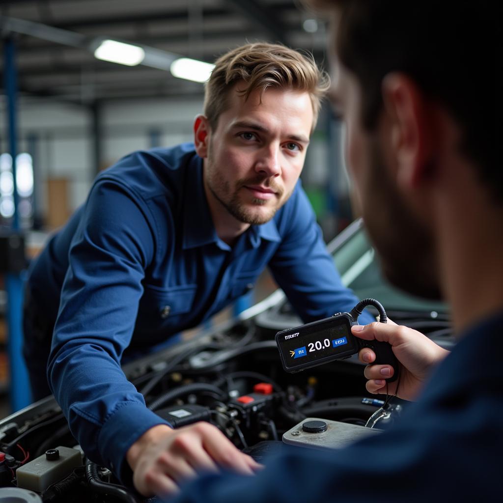 Skilled car service technician working on a vehicle in Pune