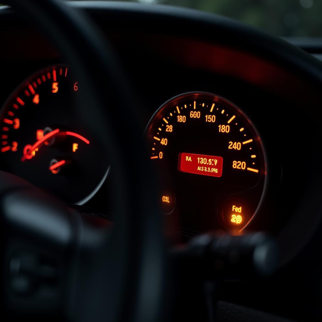 Car Service Warning Lights Dashboard