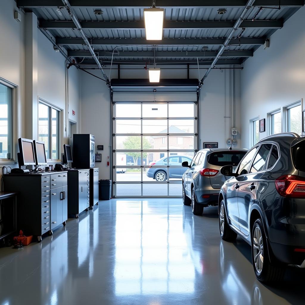 Modern Car Service Garage Interior in Warwick