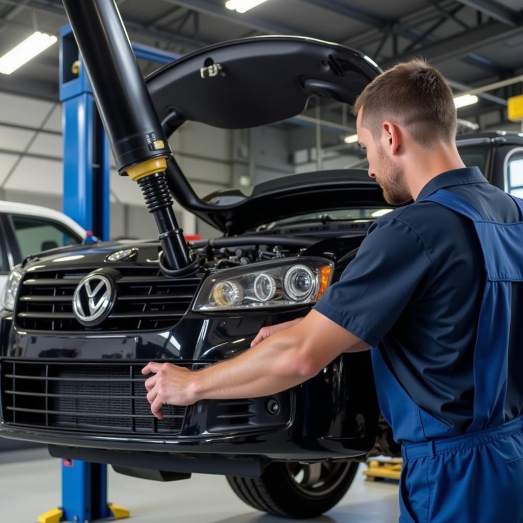 Routine Car Maintenance Being Performed in Warwick