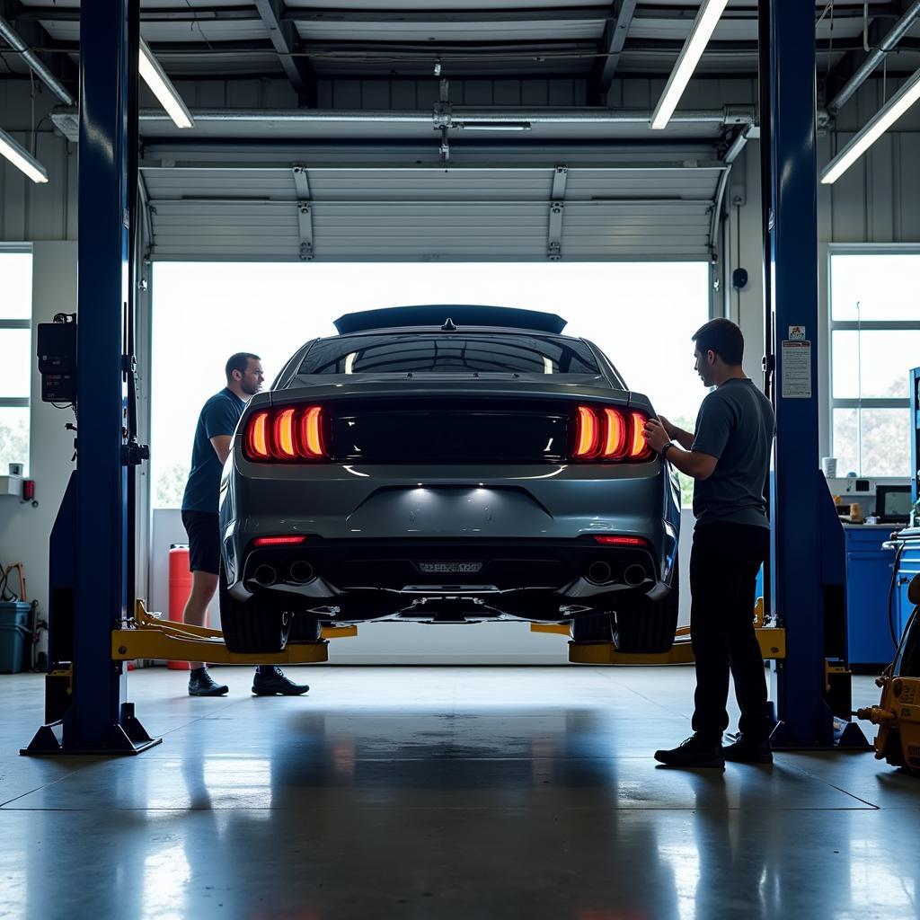 Car Undergoing Routine Maintenance