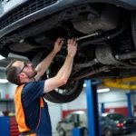 Car Undergoing Second Service